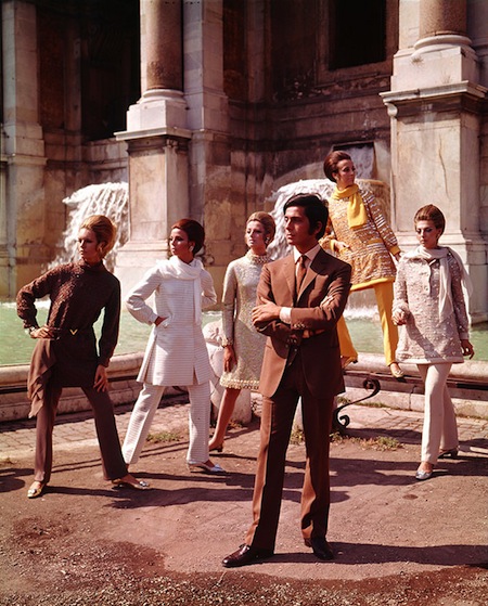 Valentino con Modelos. 1967