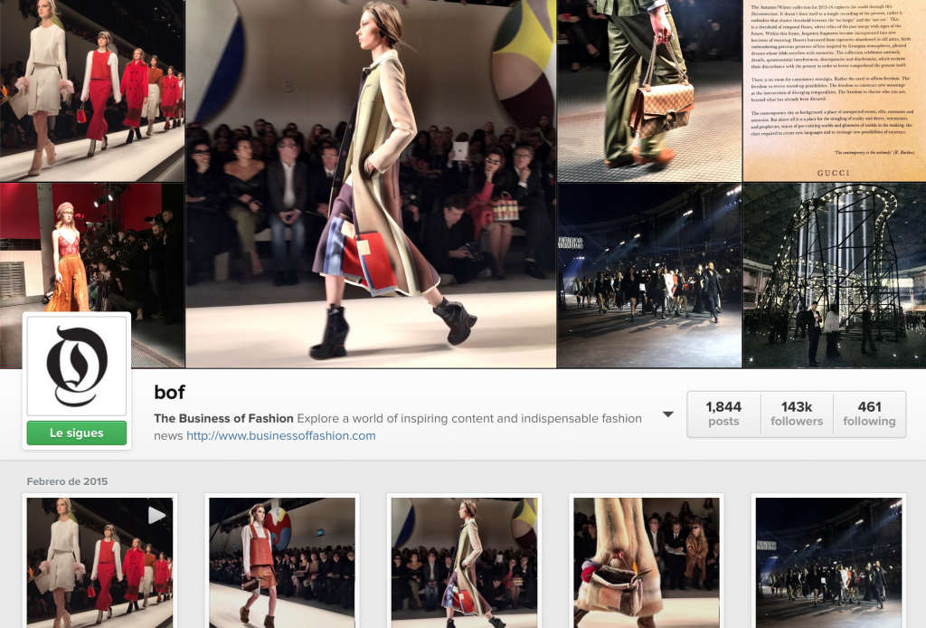 Moda en Instagram - BOF